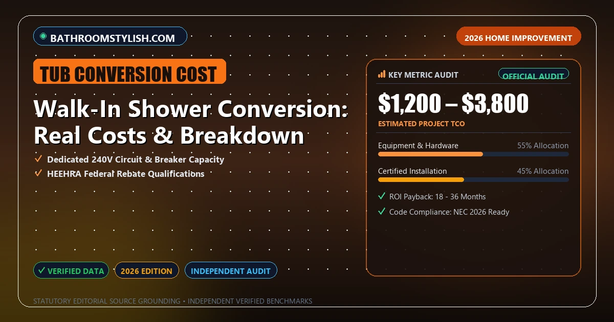 Walk-In Shower Conversion: Real Costs & Breakdown - Analytical Guide and Verified Benchmarks (tub conversion cost)